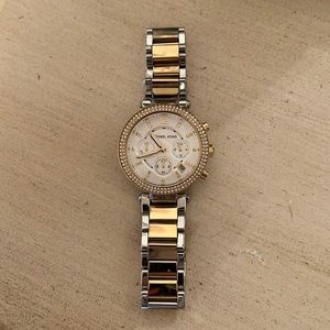 Michael kors two toned watch
